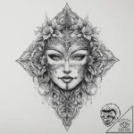 Tattoo sketch mask, artistic tattoo sketch, o… – tattoo sketch (№1757253484_0, 07.09.2025 13:58) — tattoovalue.net