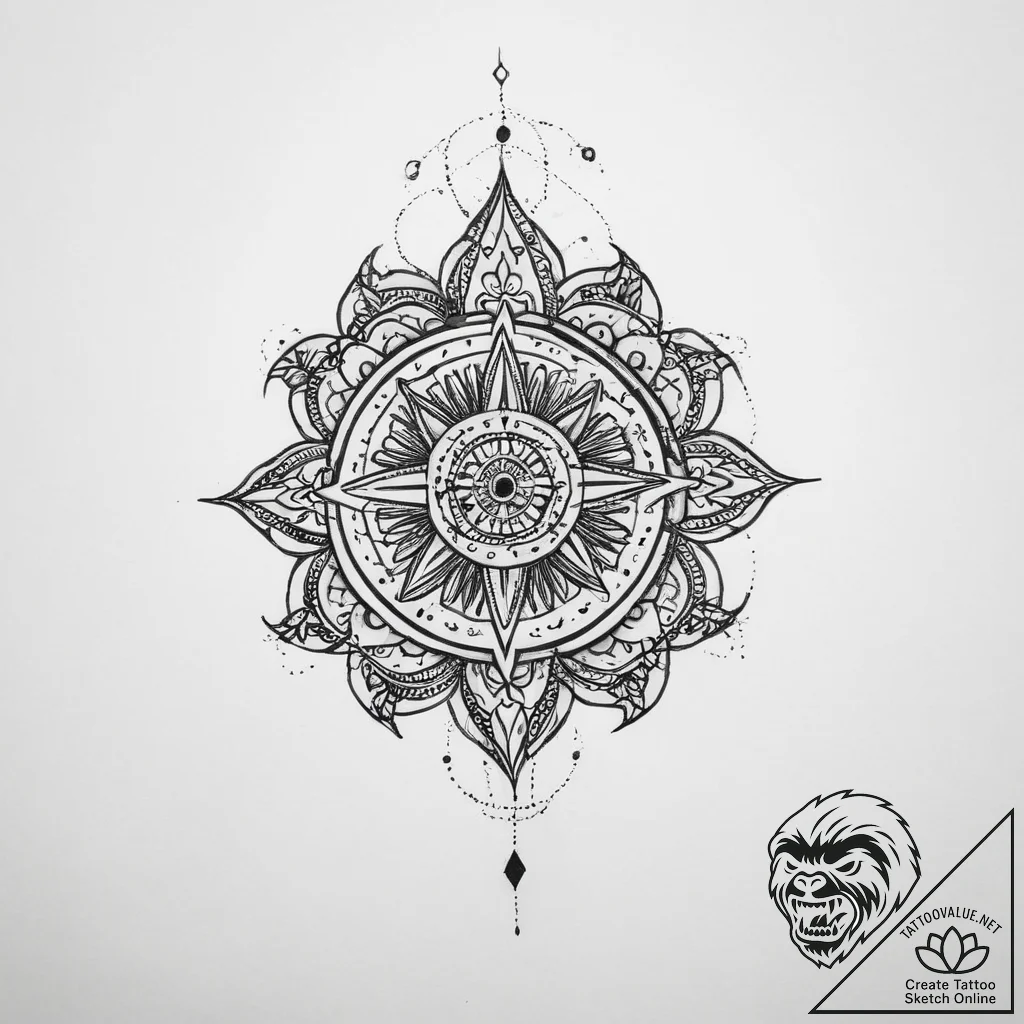 Tattoo sketch a symbolic idea - tattoo sketch (№1757253877_0, 07.09.2025 14:04) — tattoovalue.net