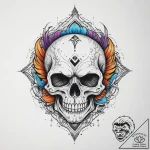 Tattoo sketch череп с зодиаком, tattoo drawin… – tattoo sketch (№1757254276_0, 07.09.2025 14:11) — tattoovalue.net
