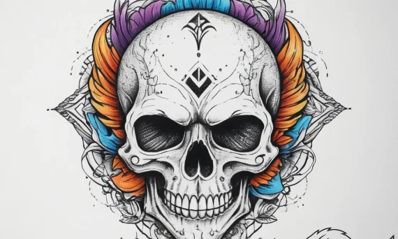 Tattoo sketch череп с зодиаком, tattoo drawin... - tattoo sketch (№1757254276_0, 07.09.2025 14:11) — tattoovalue.net