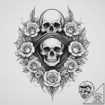 Tattoo sketch soldier with a warlock, ink ill… – tattoo sketch (№1757254679_0, 07.09.2025 14:17) — tattoovalue.net