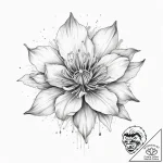 Tattoo sketch columbine flower, tattoo line a… – tattoo sketch (№1757255694_0, 07.09.2025 14:34) — tattoovalue.net