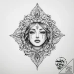 Tattoo sketch sacred narrative – tattoo sketch (№1757256300_0, 07.09.2025 14:45) — tattoovalue.net