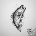 Tattoo sketch puns a bass that says “i’m a ba… – tattoo sketch (№1757256700_0, 07.09.2025 14:51) — tattoovalue.net