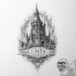 Tattoo sketch historical landmark with a quot… – tattoo sketch (№1757258088_0, 07.09.2025 15:14) — tattoovalue.net