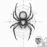 Tattoo sketch a spider with a web, tattoo fla… – tattoo sketch (№1757259093_0, 07.09.2025 15:31) — tattoovalue.net