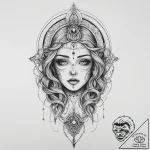 Tattoo sketch cosmic ghost, artistic tattoo s… – tattoo sketch (№1757259686_0, 07.09.2025 15:41) — tattoovalue.net