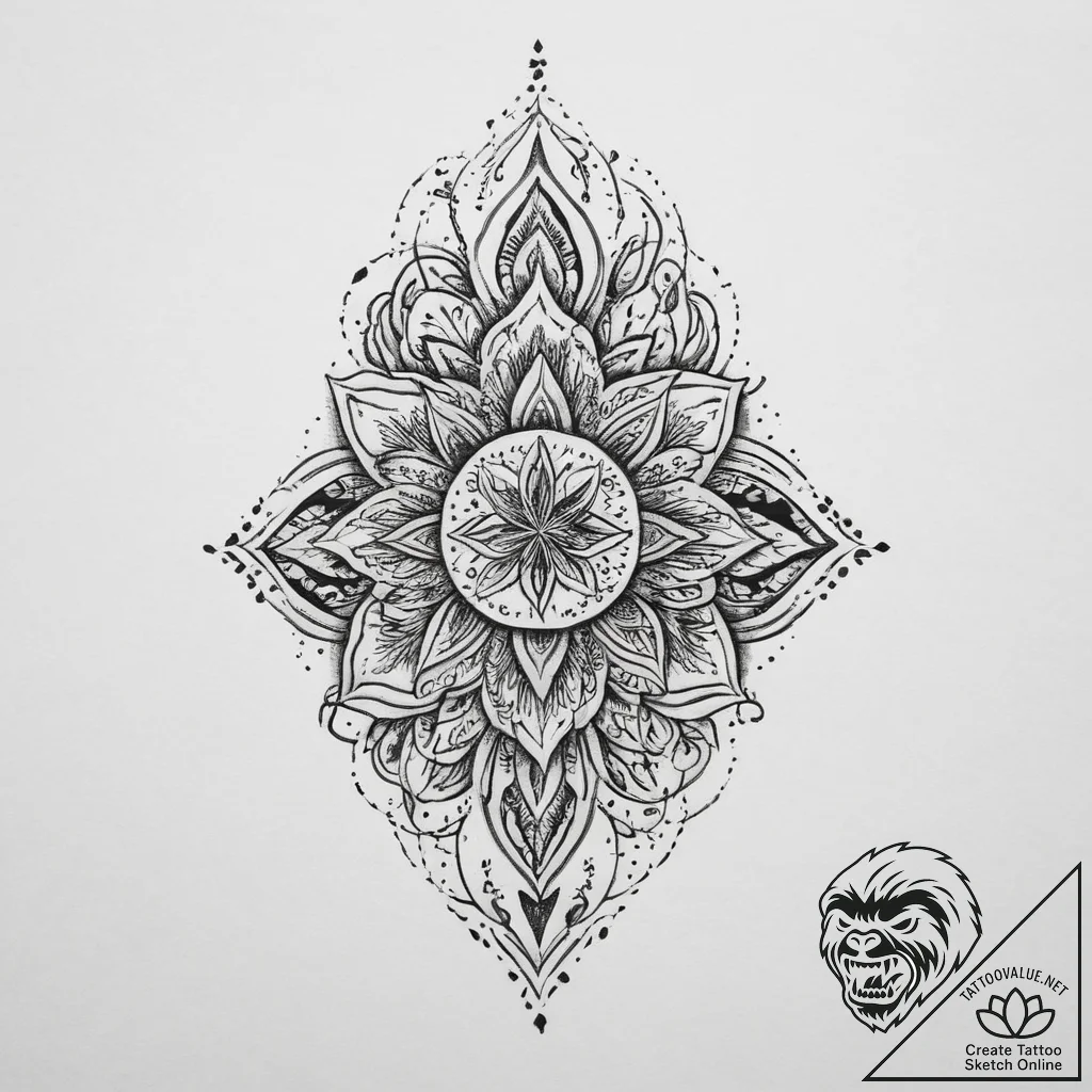 Tattoo sketch spiritual domain, tattoo line a... - tattoo sketch (№1757260678_0, 07.09.2025 15:57) — tattoovalue.net