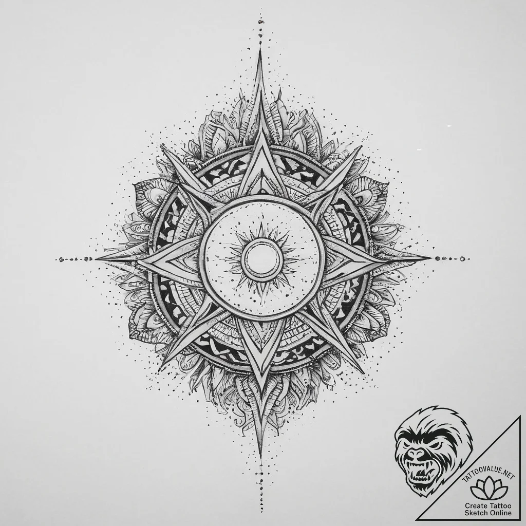 Tattoo sketch cosmic soul, tattoo sketch desi... - tattoo sketch (№1757260875_0, 07.09.2025 16:01) — tattoovalue.net