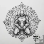 Tattoo sketch soldier kneeling, tattoo sketch… – tattoo sketch (№1757261668_0, 07.09.2025 16:14) — tattoovalue.net