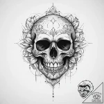 Tattoo sketch узор в виде черепа – tattoo sketch (№1757262261_0, 07.09.2025 16:24) — tattoovalue.net