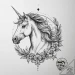Tattoo sketch unicorn rider, ink illustration… – tattoo sketch (№1757262657_0, 07.09.2025 16:30) — tattoovalue.net