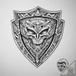 Tattoo sketch shield, concept art for tattoo,… – tattoo sketch (№1757263052_0, 07.09.2025 16:37) — tattoovalue.net