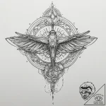 Tattoo sketch mystical plane, artistic tattoo… – tattoo sketch (№1757263645_0, 07.09.2025 16:47) — tattoovalue.net
