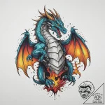 Tattoo sketch knight fighting dragon, tattoo… – tattoo sketch (№1757263844_0, 07.09.2025 16:50) — tattoovalue.net