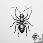 Tattoo sketch ant – tattoo sketch (№1757264044_0, 07.09.2025 16:54) — tattoovalue.net