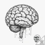 Tattoo sketch brain, ink illustration for tat… – tattoo sketch (№1757264242_0, 07.09.2025 16:57) — tattoovalue.net