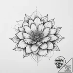 Tattoo sketch dotwork цветок из точек, tattoo… – tattoo sketch (№1757265428_0, 07.09.2025 17:17) — tattoovalue.net