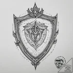 Tattoo sketch shield, tattoo line art, linewo… – tattoo sketch (№1757265825_0, 07.09.2025 17:23) — tattoovalue.net