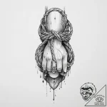 Tattoo sketch hands with a rope, tattoo flash… – tattoo sketch (№1757266027_0, 07.09.2025 17:27) — tattoovalue.net