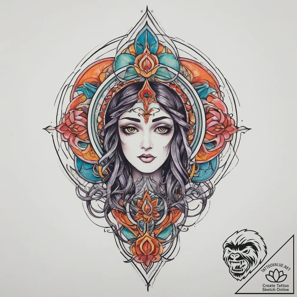 Tattoo sketch holy beginning, concept art for... - tattoo sketch (№1757267238_0, 07.09.2025 17:47) — tattoovalue.net