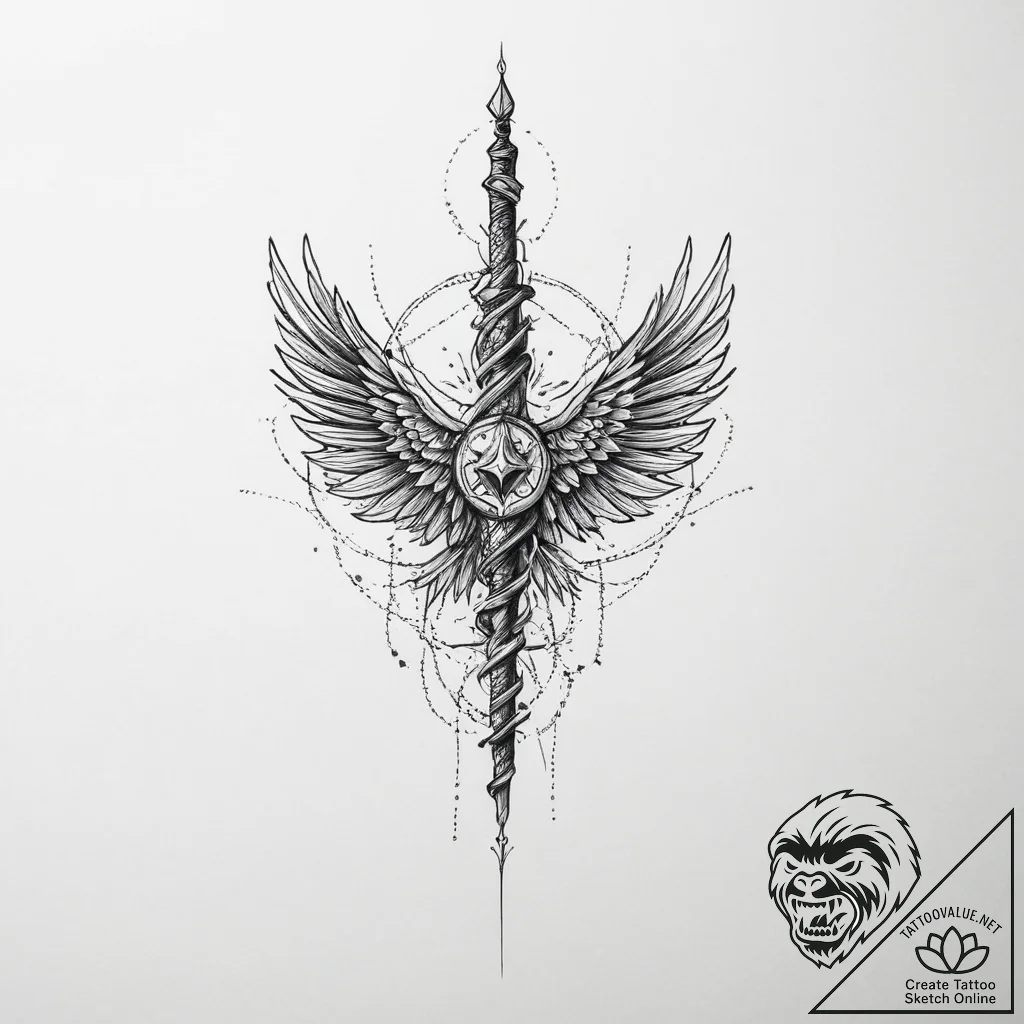 Tattoo sketch needle - tattoo sketch (№1757271033_0, 07.09.2025 18:50) — tattoovalue.net