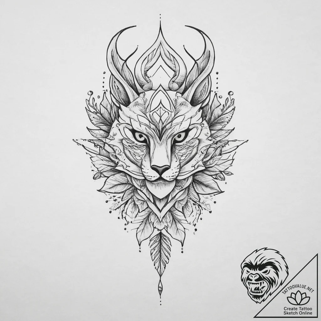 Tattoo sketch nature, artistic tattoo sketch,... - tattoo sketch (№1757271637_0, 07.09.2025 19:00) — tattoovalue.net