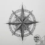 Tattoo sketch sesen with a star, tattoo line… – tattoo sketch (№1757274450_0, 07.09.2025 19:47) — tattoovalue.net