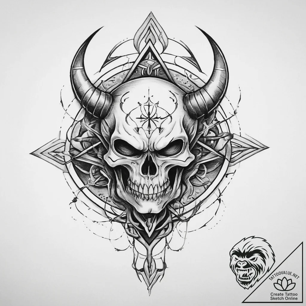 Tattoo sketch demonic sigil, tattoo sketch de... - tattoo sketch (№1757277259_0, 07.09.2025 20:34) — tattoovalue.net