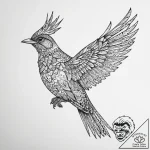 Tattoo sketch cuckoo, tattoo line art, dotwor… – tattoo sketch (№1757279059_0, 07.09.2025 21:04) — tattoovalue.net