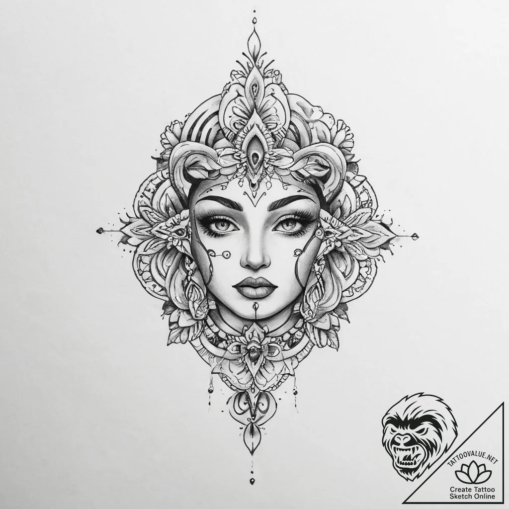 Tattoo sketch soul - tattoo sketch (№1757280250_0, 07.09.2025 21:24) — tattoovalue.net