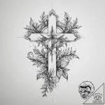 Tattoo sketch book with plants growing out of… – tattoo sketch (№1757280454_0, 07.09.2025 21:27) — tattoovalue.net