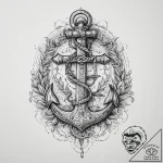 Tattoo sketch sailor anchor and rope, ink ill… – tattoo sketch (№1757281651_0, 07.09.2025 21:47) — tattoovalue.net