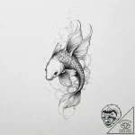 Tattoo sketch watercolor рыба кои, tattoo ske… – tattoo sketch (№1757283064_0, 07.09.2025 22:11) — tattoovalue.net