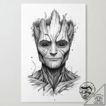 Tattoo sketch guardians of the galaxy groot,… – tattoo sketch (№1757283266_0, 07.09.2025 22:14) — tattoovalue.net