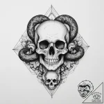 Tattoo sketch snake with a skull, artistic ta… – tattoo sketch (№1757286873_0, 07.09.2025 23:14) — tattoovalue.net