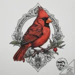Tattoo sketch cardinal, tattoo line art, neo… – tattoo sketch (№1757287277_0, 07.09.2025 23:21) — tattoovalue.net