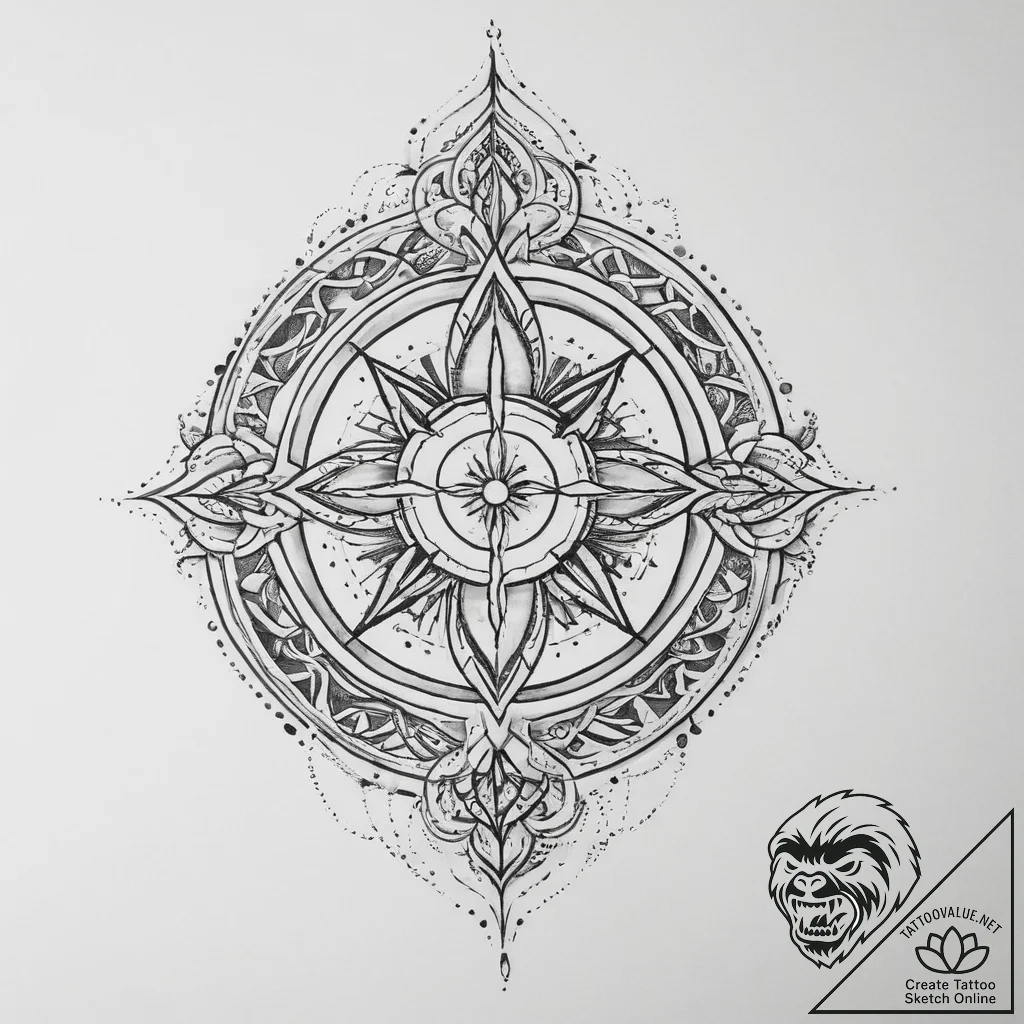 Tattoo sketch sacred art - tattoo sketch (№1757289081_0, 07.09.2025 23:51) — tattoovalue.net