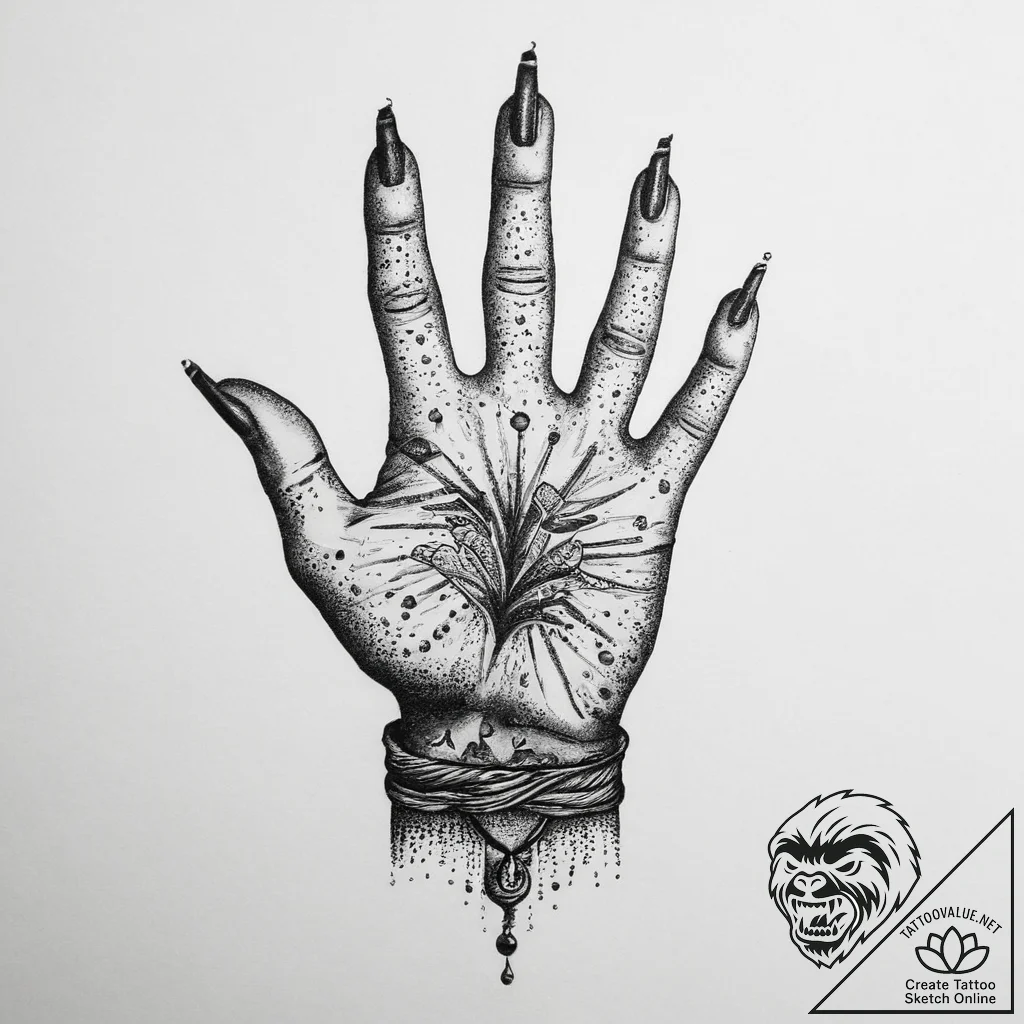 Tattoo sketch hands with a pencil, artistic t... - tattoo sketch (№1757289278_0, 07.09.2025 23:54) — tattoovalue.net
