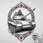 Tattoo sketch soldier with a tank, tattoo ske… – tattoo sketch (№1757290492_0, 08.09.2025 00:14) — tattoovalue.net