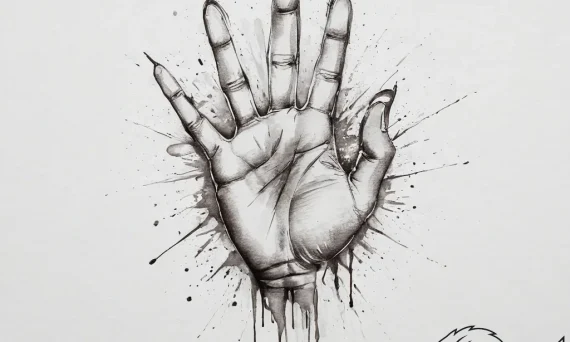 Tattoo sketch hands with a needle, tattoo lin... - tattoo sketch (№1757290692_0, 08.09.2025 00:18) — tattoovalue.net