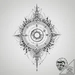 Tattoo sketch cosmic beginning – tattoo sketch (№1757291498_0, 08.09.2025 00:31) — tattoovalue.net