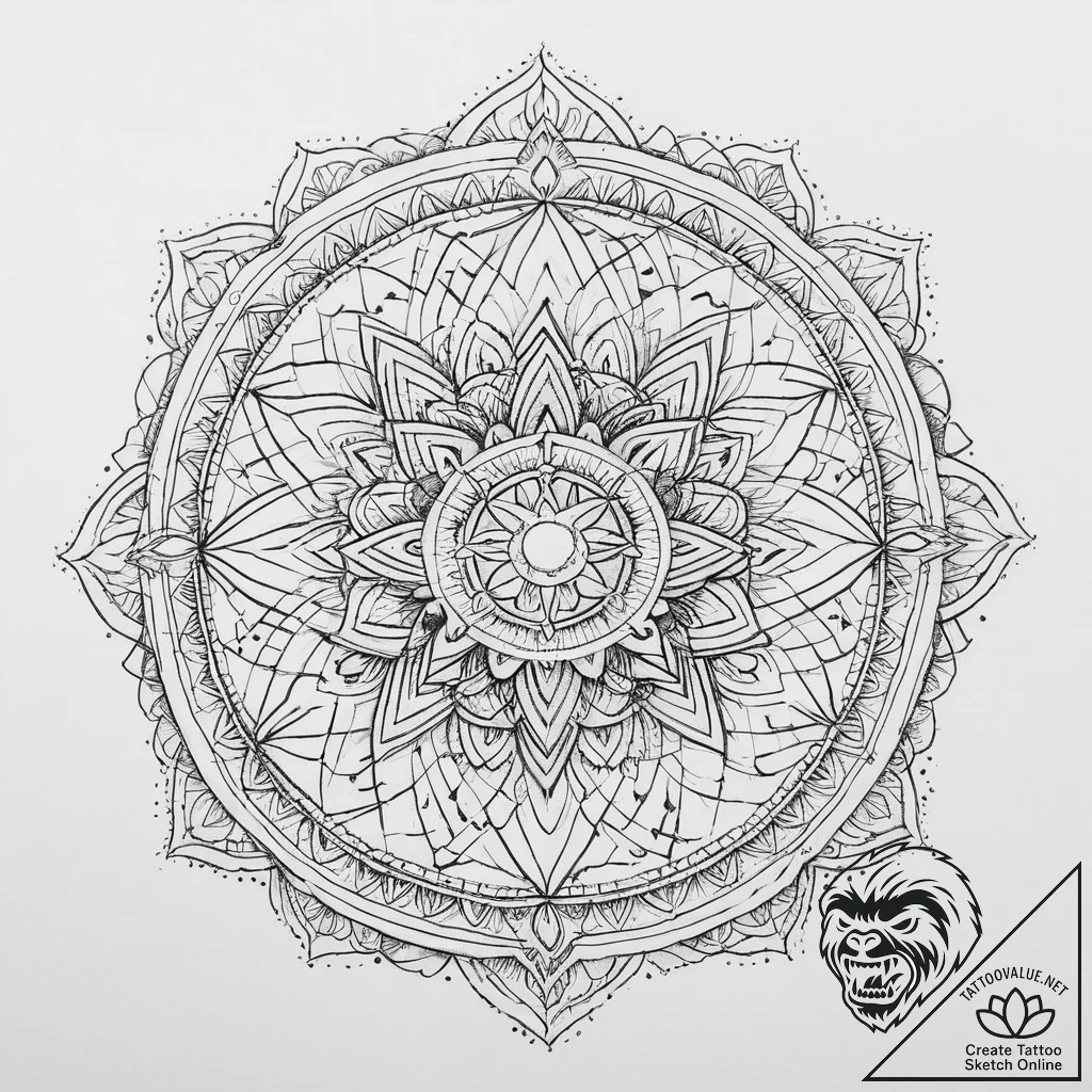 Tattoo sketch cosmic self, tattoo drawing out... - tattoo sketch (№1757292507_0, 08.09.2025 00:48) — tattoovalue.net