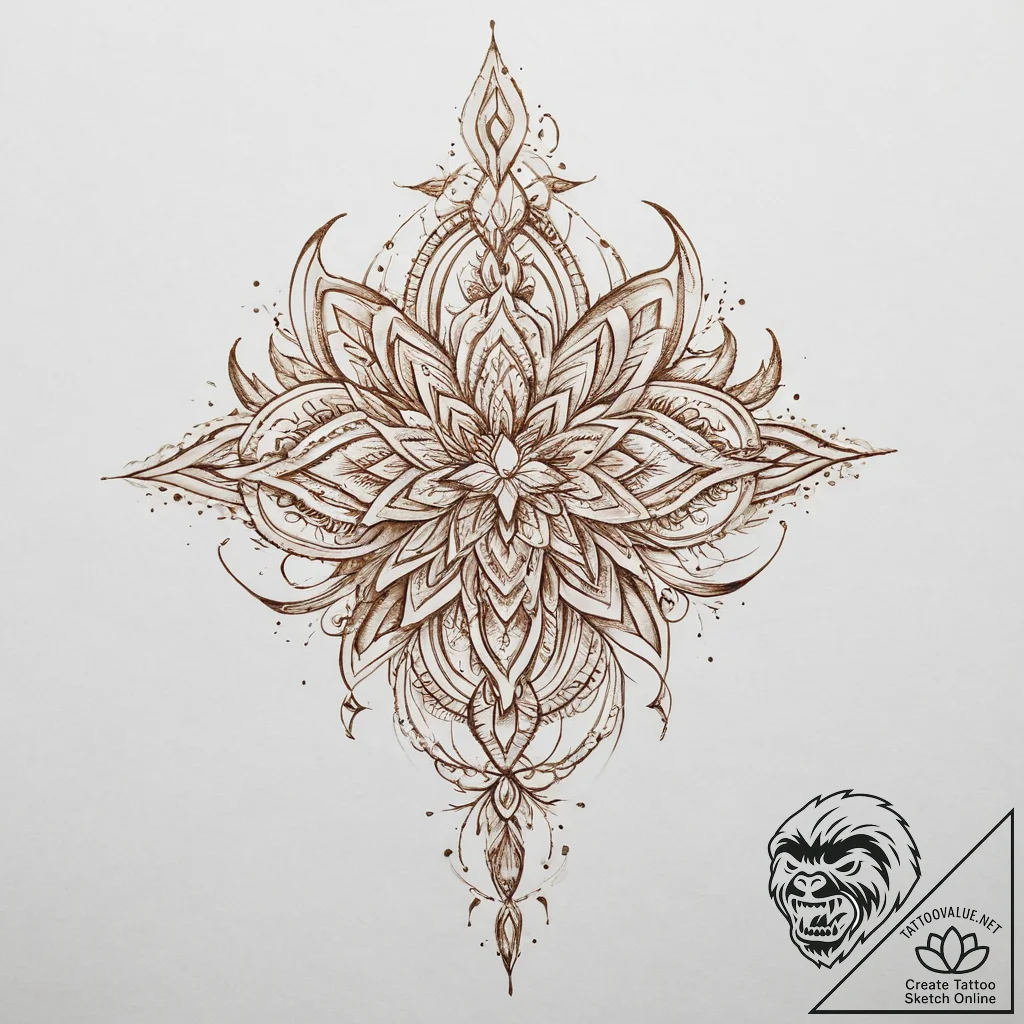 Tattoo sketch gold - tattoo sketch (№1757293313_0, 08.09.2025 01:01) — tattoovalue.net