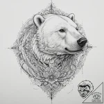 Tattoo sketch polar bear, artistic tattoo ske… – tattoo sketch (№1757293918_0, 08.09.2025 01:11) — tattoovalue.net