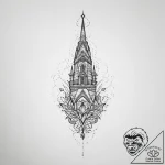 Tattoo sketch spire, tattoo drawing outline,… – tattoo sketch (№1757294117_0, 08.09.2025 01:15) — tattoovalue.net