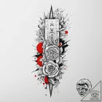 Tattoo sketch ruler with a quote, concept art… – tattoo sketch (№1757295128_0, 08.09.2025 01:32) — tattoovalue.net