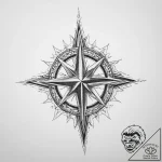 Tattoo sketch historical landmark with a star – tattoo sketch (№1757297733_0, 08.09.2025 02:15) — tattoovalue.net