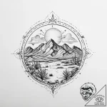 Tattoo sketch desert – tattoo sketch (№1757298125_0, 08.09.2025 02:22) — tattoovalue.net