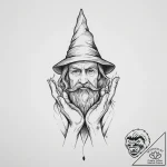 Tattoo sketch hands with a wizard, ink illust… – tattoo sketch (№1757298322_0, 08.09.2025 02:25) — tattoovalue.net